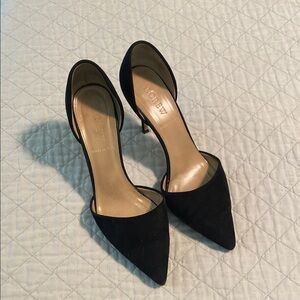J. Crew Black Heels with Elegant Cut-Out Design